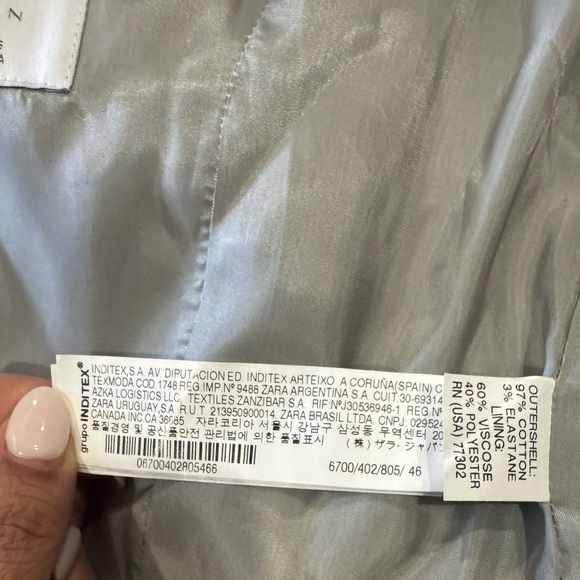 Men's light cream khaki Blazer - Picture 6 of 16